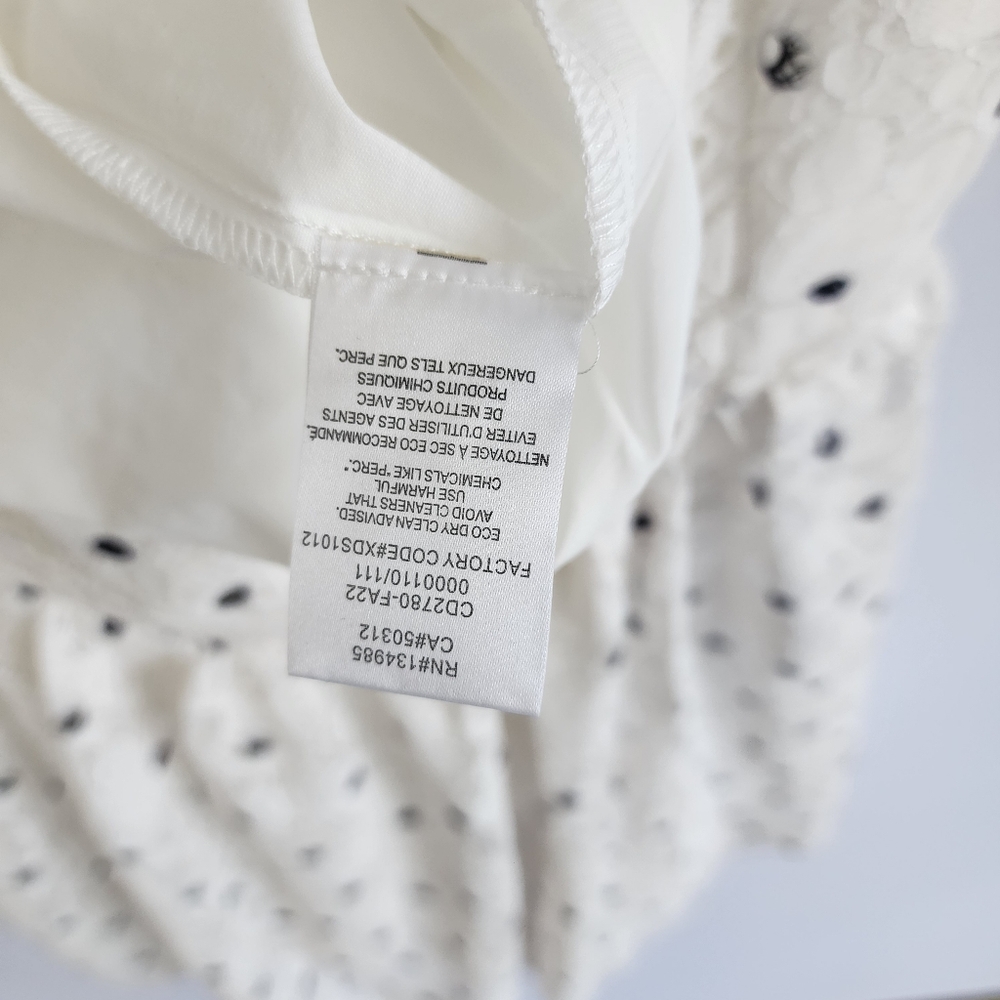 For Love And Lemons Romantic Donna mini dress Ivory Lace Polka Dot Size L NWT - Picture 10 of 10